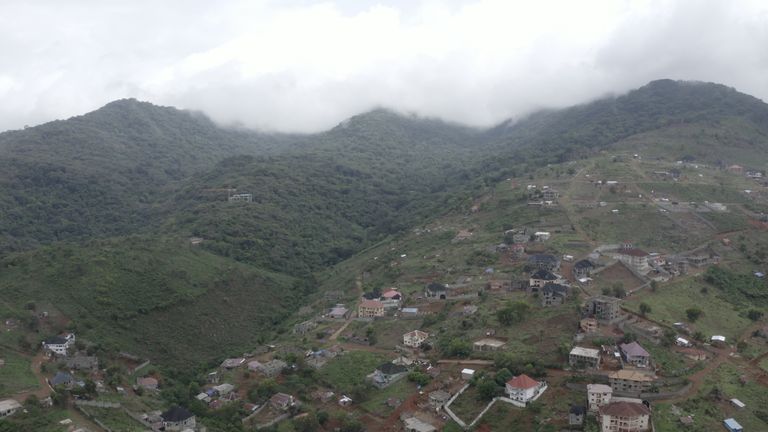 Hutan telah dibuka untuk memberi jalan bagi rumah-rumah yang dibangun lebih dekat dan lebih dekat dengan kandang simpanse