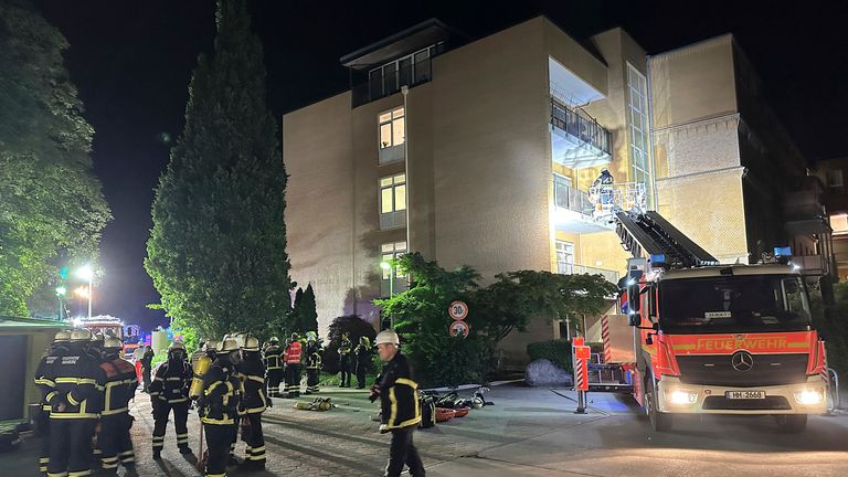Kebakaran di rumah sakit Marienkrankenhaus. Foto: AP