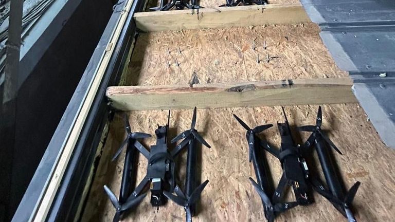 Drone ini digunakan untuk menghancurkan pesawat pembom Rusia. Foto: Layanan Keamanan SBU