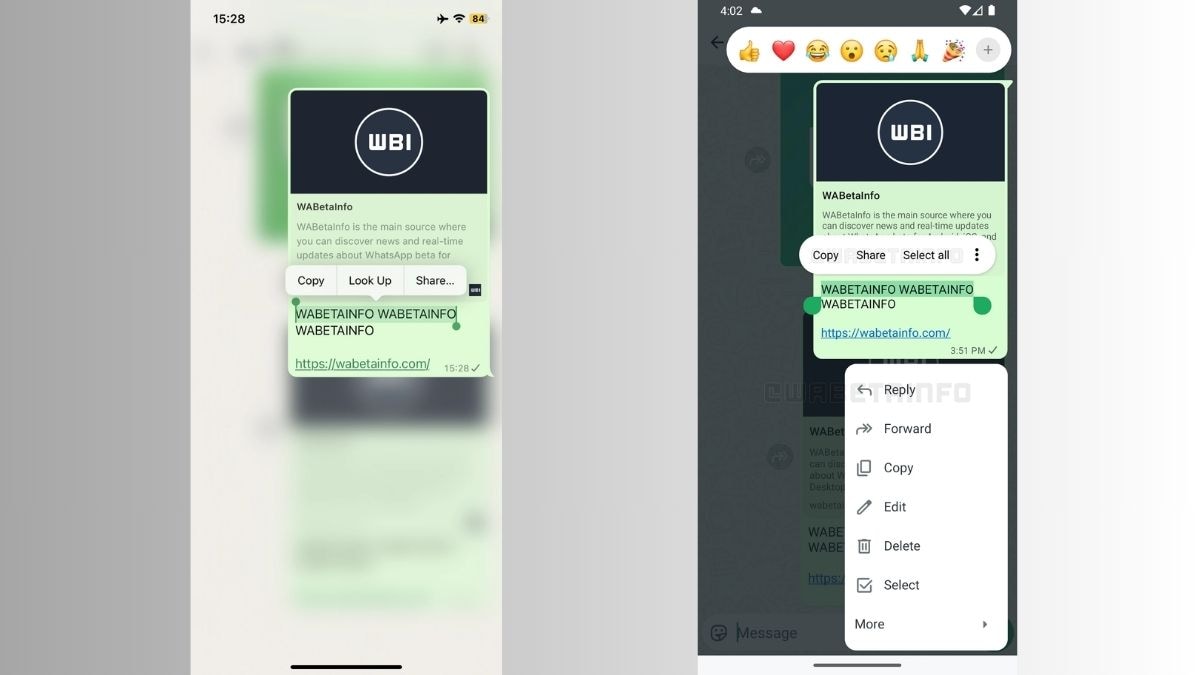 pesan salinan whatsapp wabetainfo WhatsApp