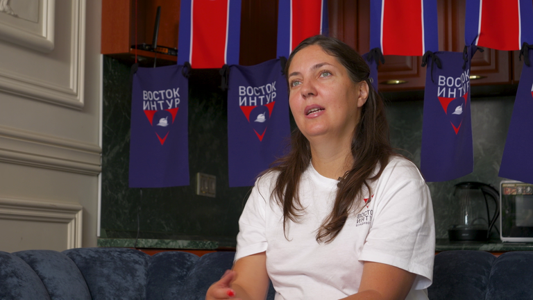 Irina Kobeleva, direktur kantor Vostok Intur travel di Moskow